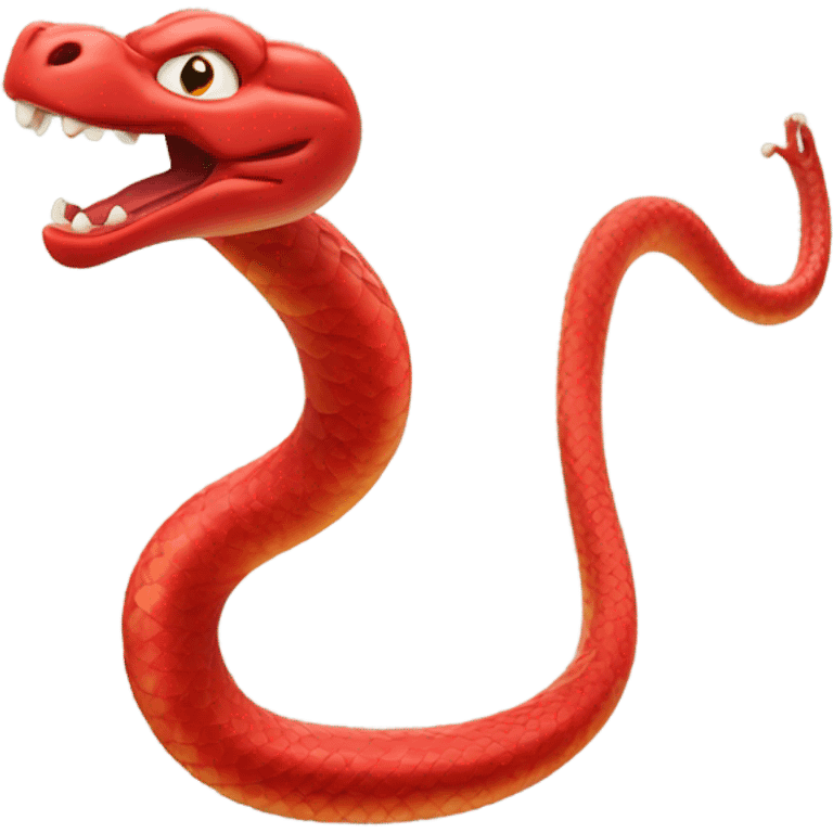 A red Chinese snake with thumbs up emoji