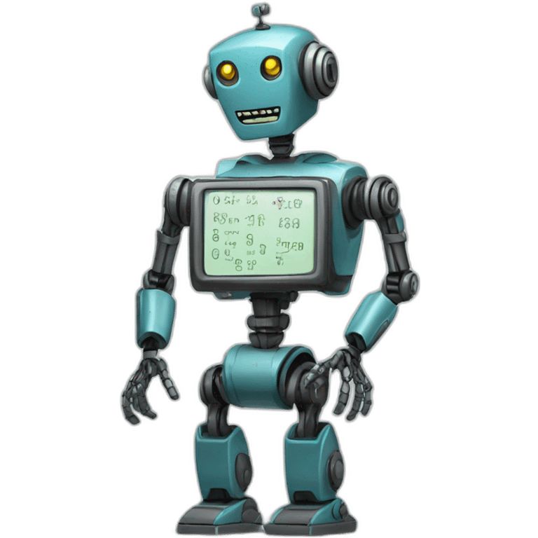 robot teaching mathematics emoji