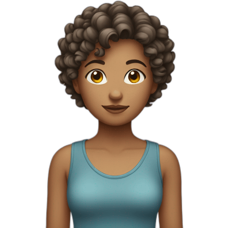 girl with short curly hair emoji