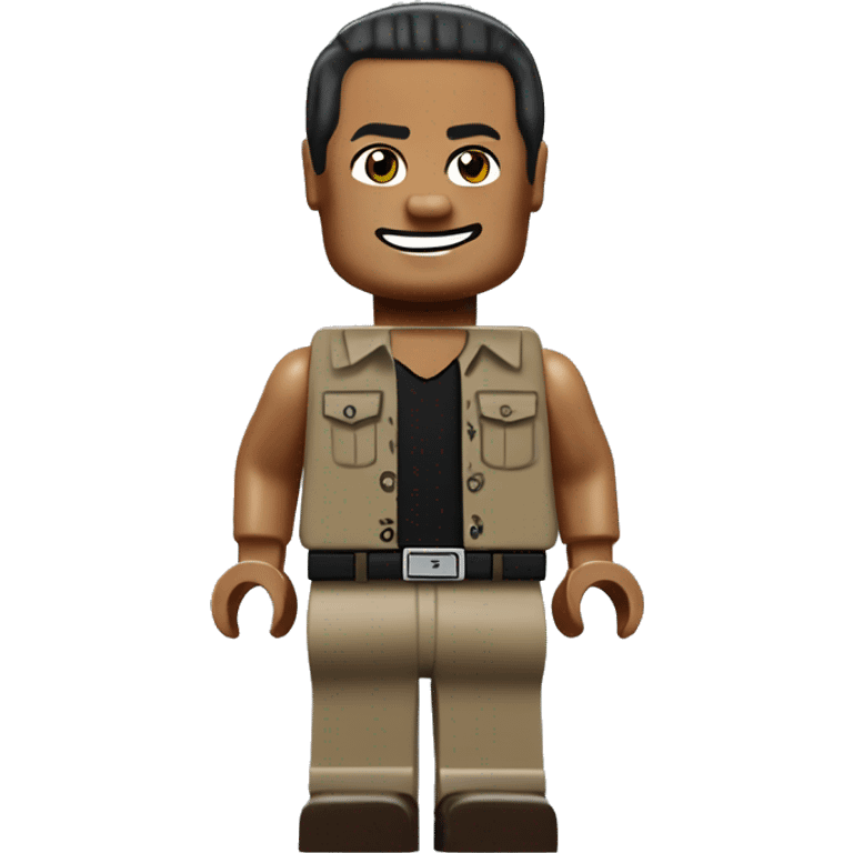 Dwayne Johnson lego full body emoji