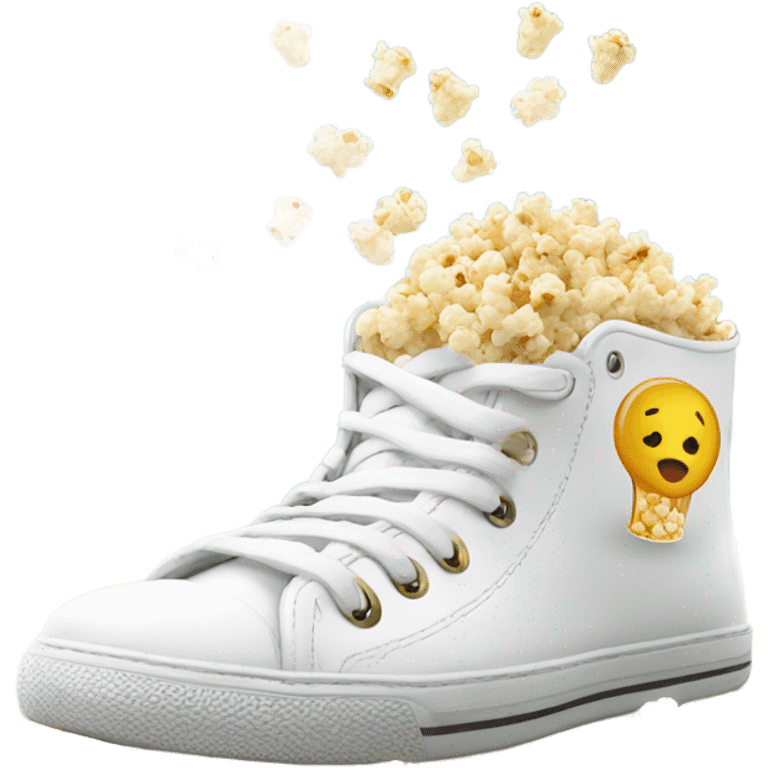 popcorn in white shoe emoji