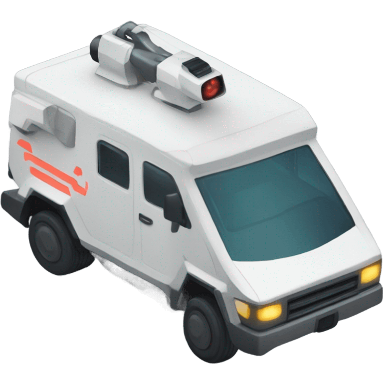 cybertruck with sirens emoji