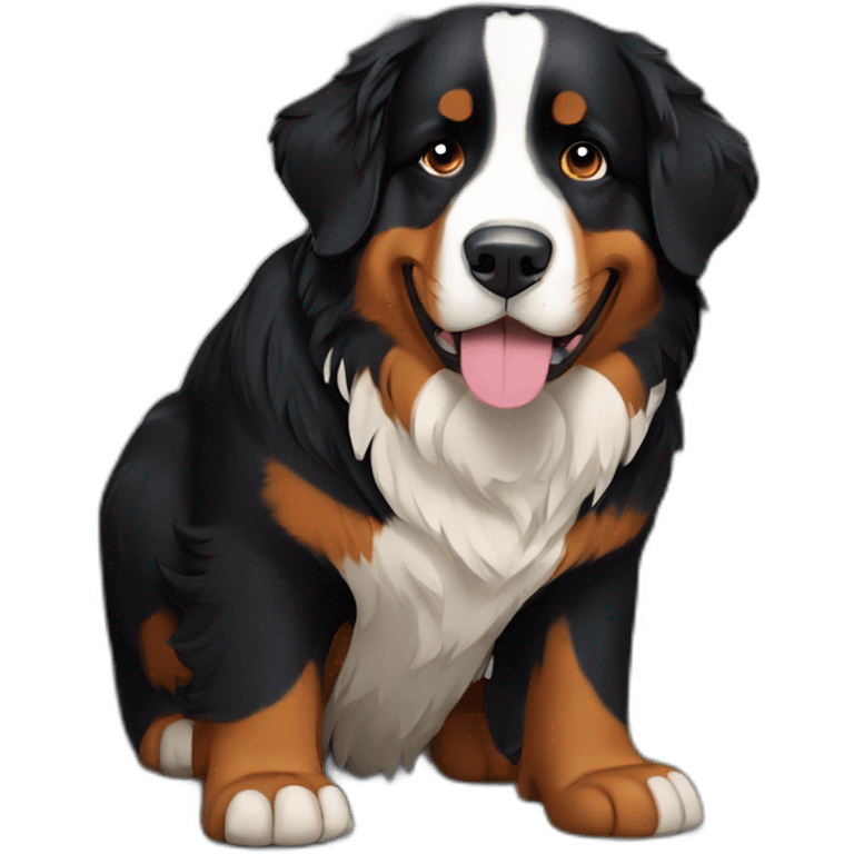 bernese mountain dog on a tunnel emoji