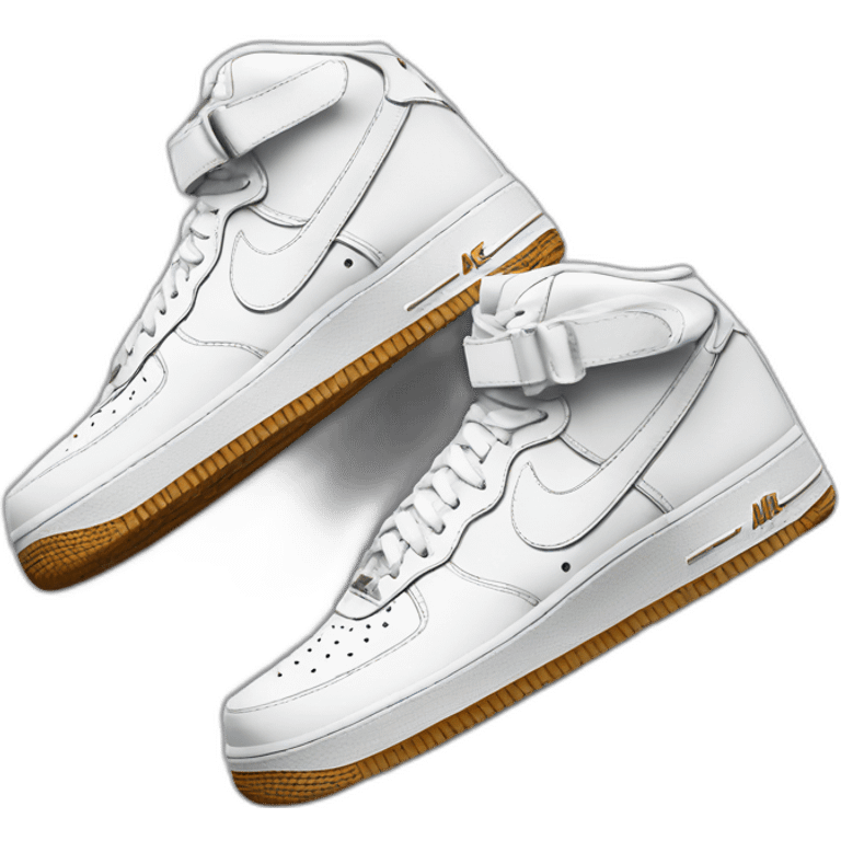 nike white air force ones emoji