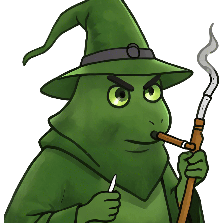 Wizard smokin a pipe emoji