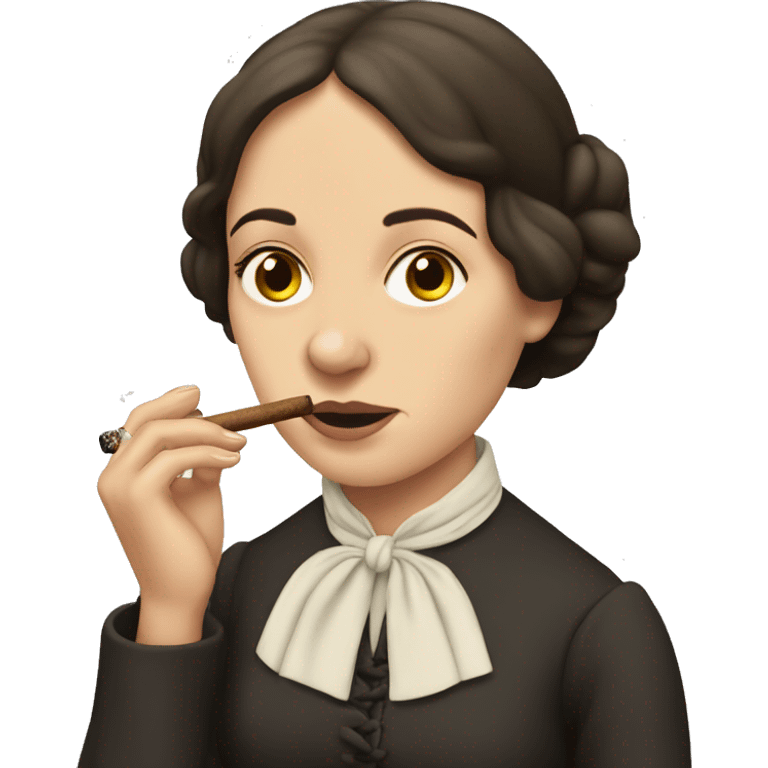 Jane Eyre with a cigar in mouth emoji