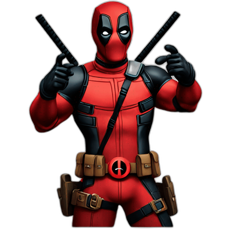 deadpool is waving his hand emoji