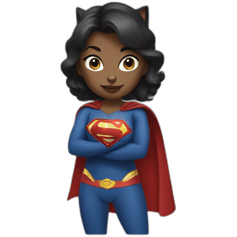 Cat superwoman  emoji