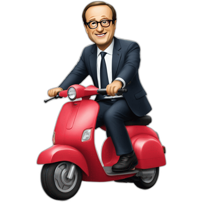 François hollande sur un scooter emoji