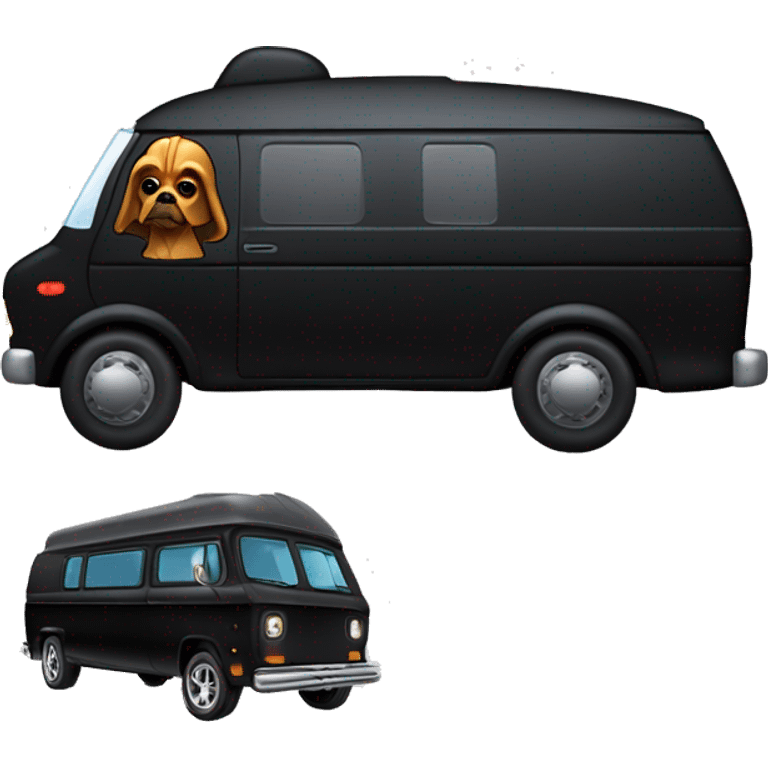 Side view Darth Vader’s and Scooby Doo’s mystery van emoji