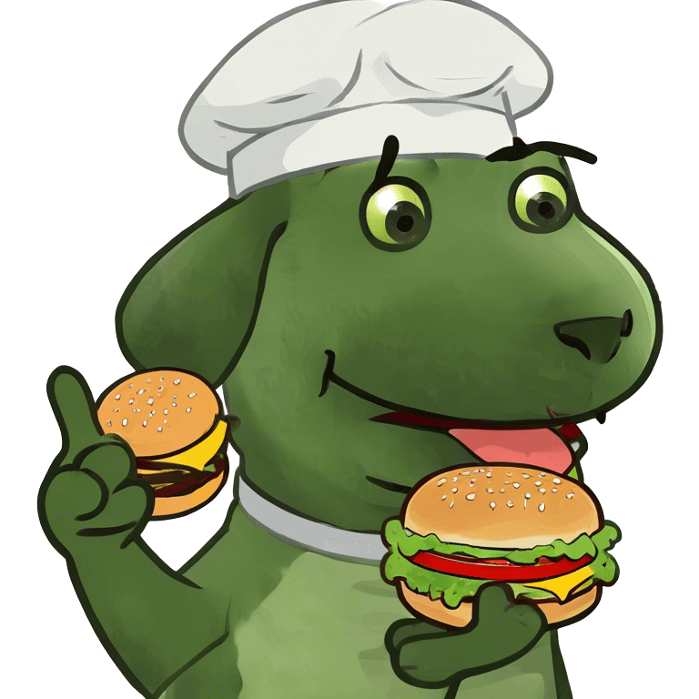 Dog in a burger  emoji