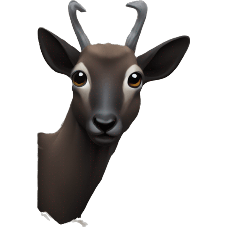 peeping dark chamois emoji