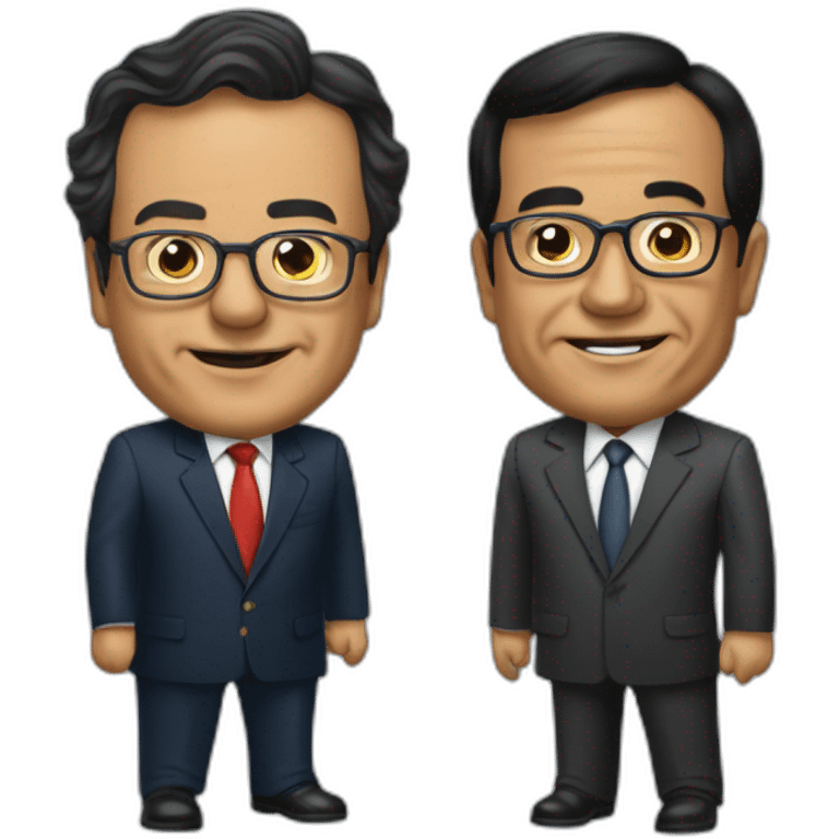 Presidente Andrés Manuel López con presidente Gustavo petro emoji