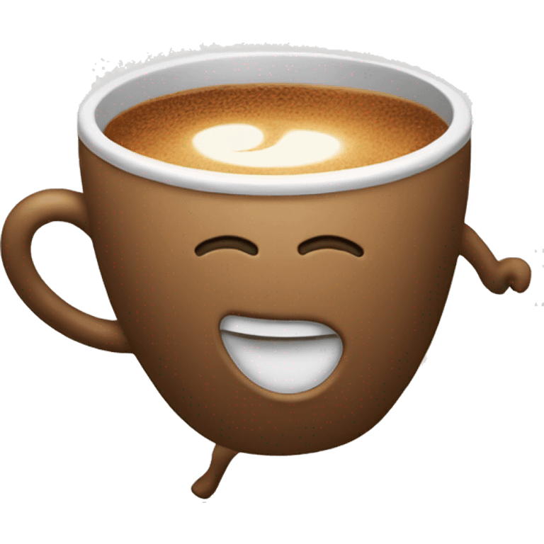 dancing coffee emoji