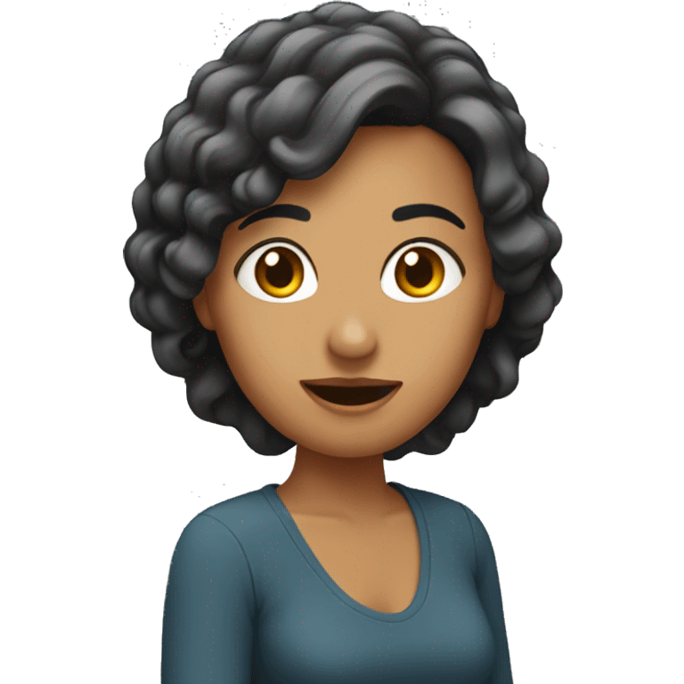 Mujer cabello corto emoji