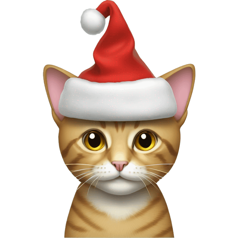 CAT with christmashat emoji