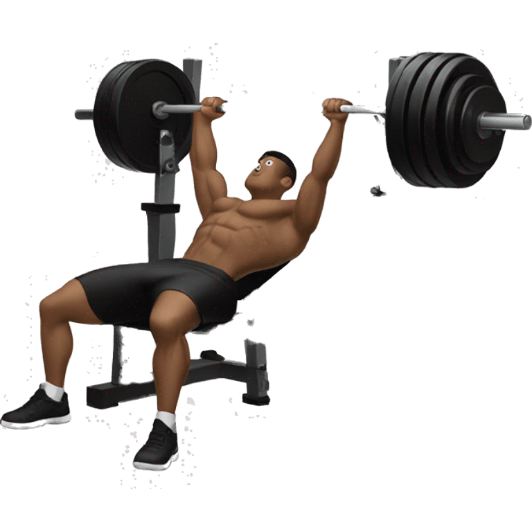 Bench press black emoji