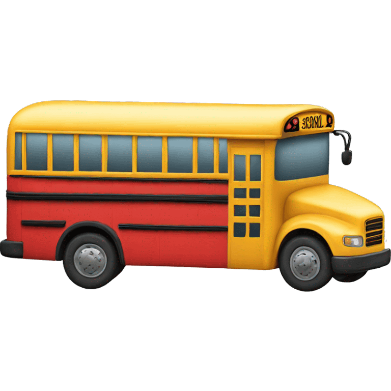 red school bus emoji