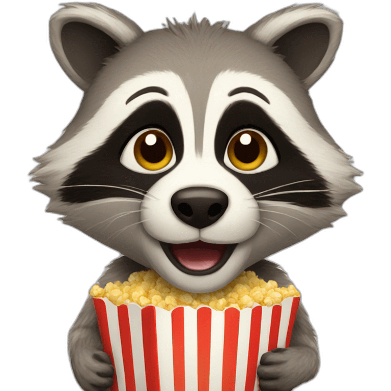 popcorn-racoon emoji