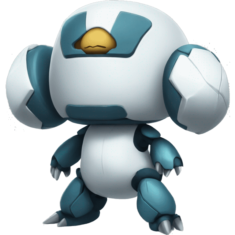 Metagross strikes a pose wooloo on back emoji