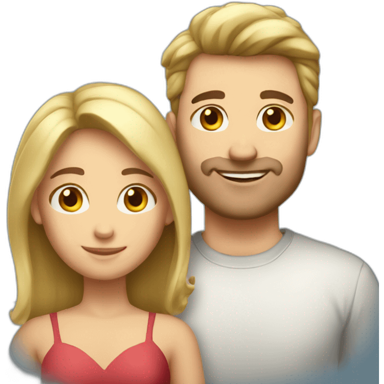 in love caucasian couple emoji