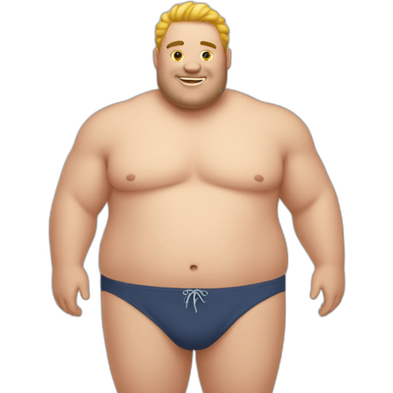 Guy, chubby, swimwear  emoji