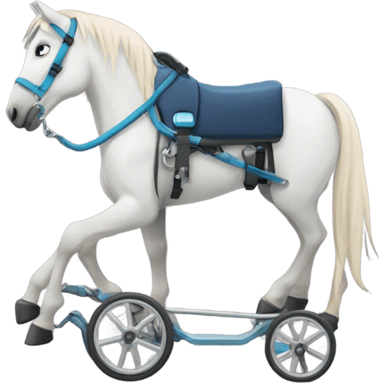 Horse in a wheelchair  emoji