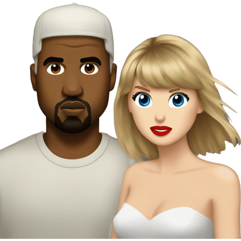 kanye west and taylor swift emoji