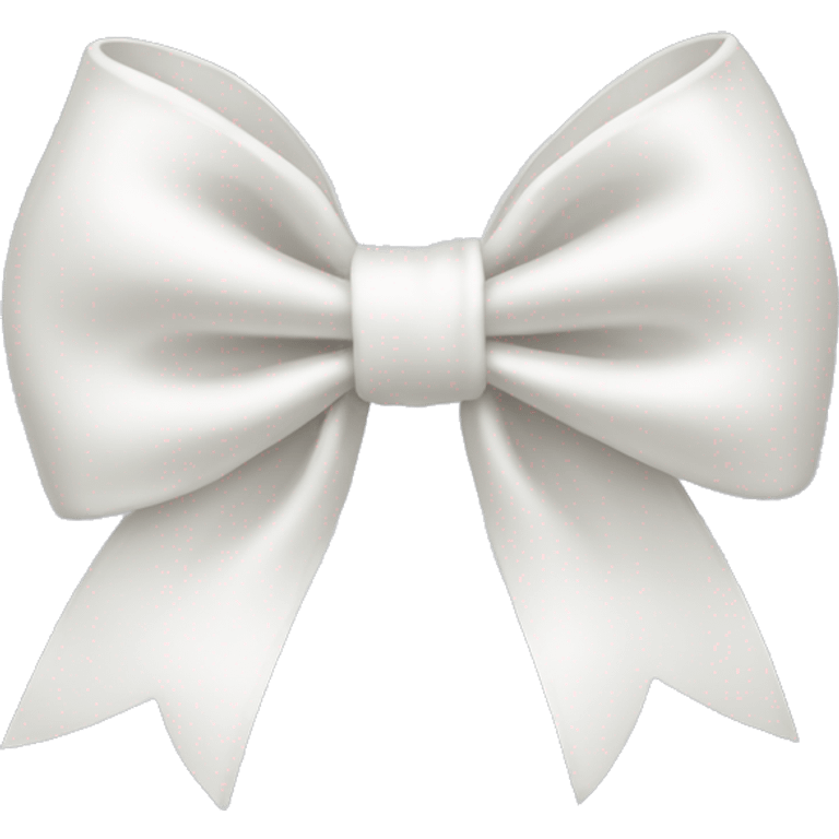 white satin bow emoji