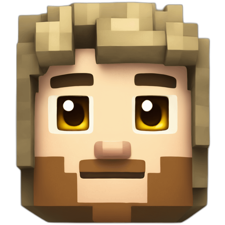 A minecraft steve emoji