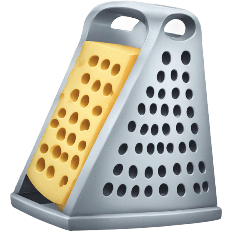 A crying cheese grater emoji