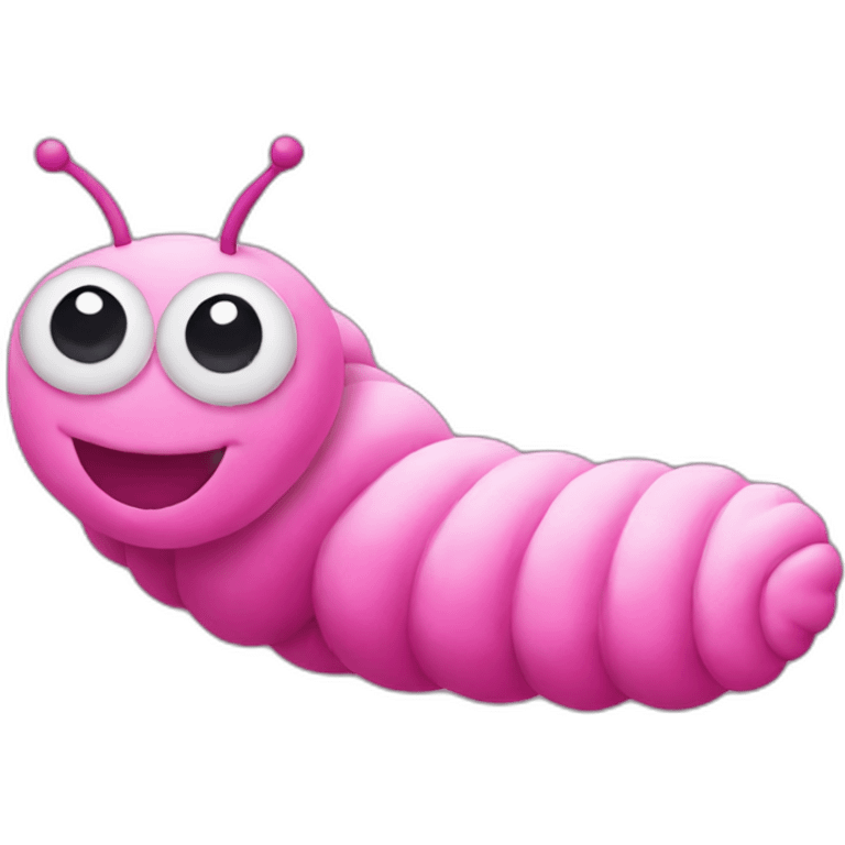 pink caterpillar emoji