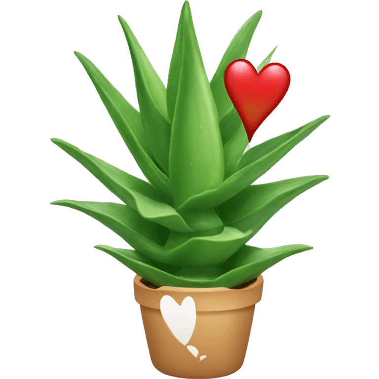 Aloe Vera with heart and kiss emoji