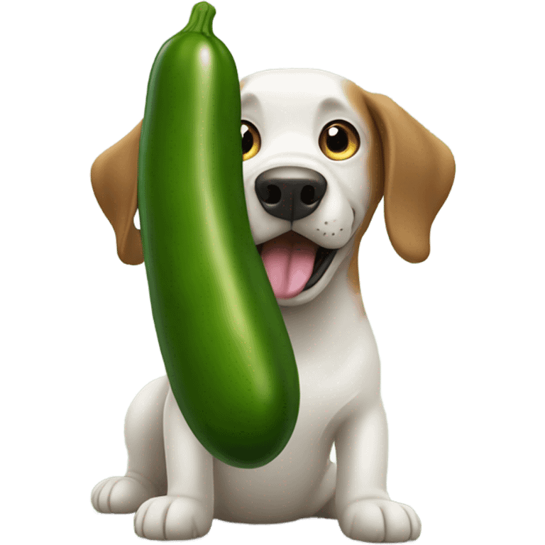 Dog with pickle emoji