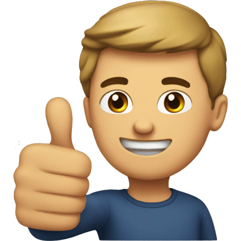 thumbs up male emoji