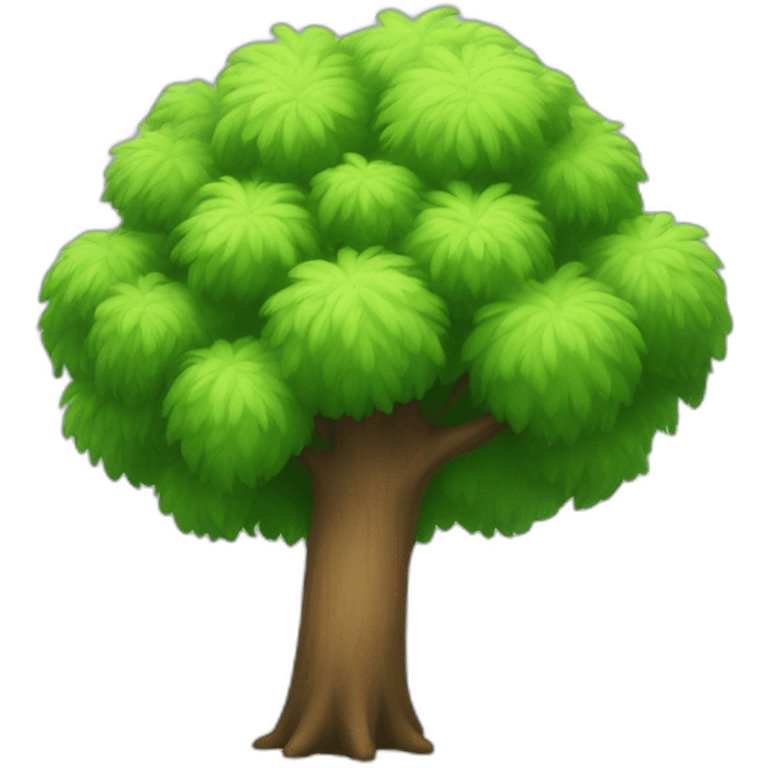 Fluffy tree emoji