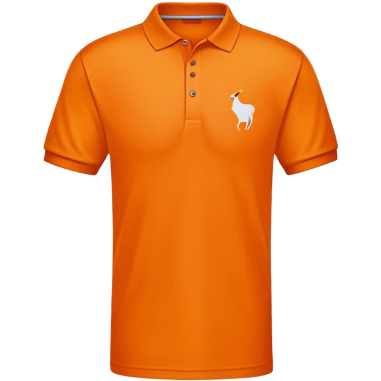 Polo shirt orange and white emoji