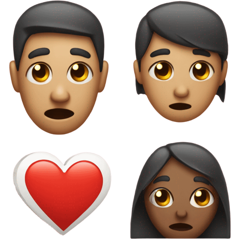 An emoji of a person with a pained expression , accompanied by a broken heart emoji  and a band-aid emoji . The background should be a dark gray color emoji