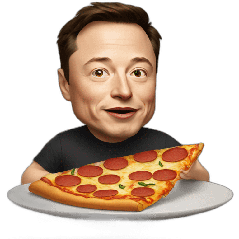 Elon Musk Eats Pizza emoji