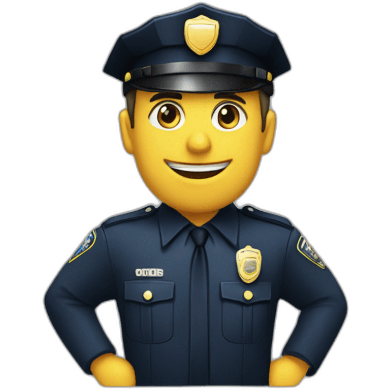 Policias en el corazon de la calle emoji