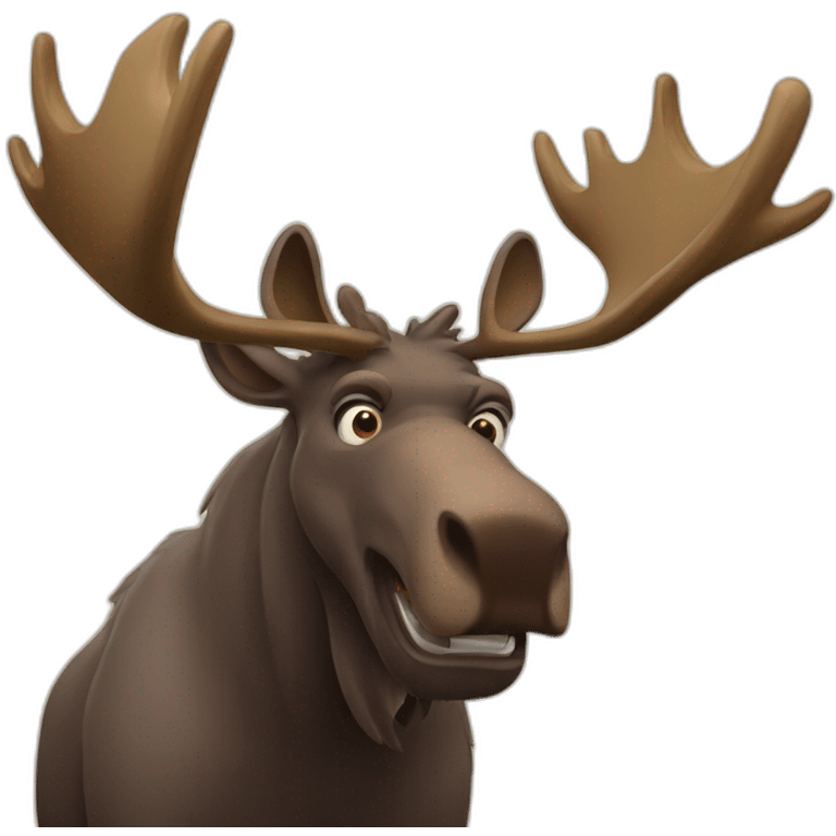 Angry moose emoji