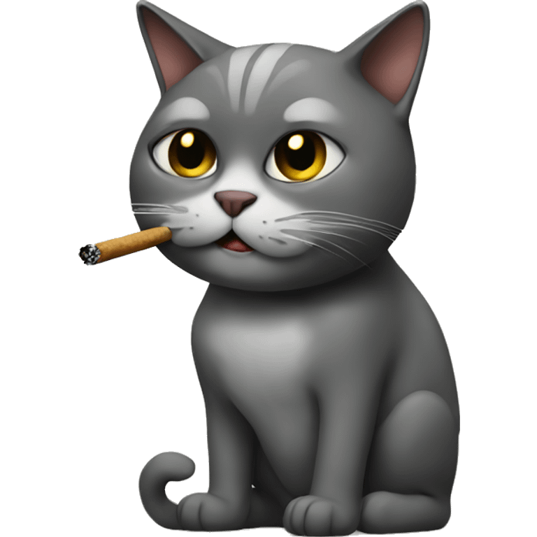 Cat smoking emoji