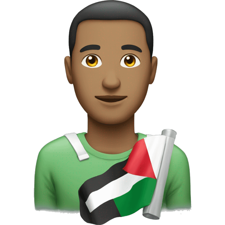 man with a flag free palestine emoji