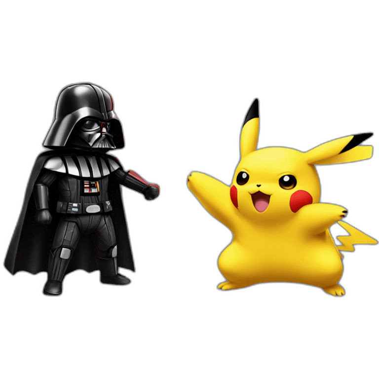 Pikachu vs dark vador emoji