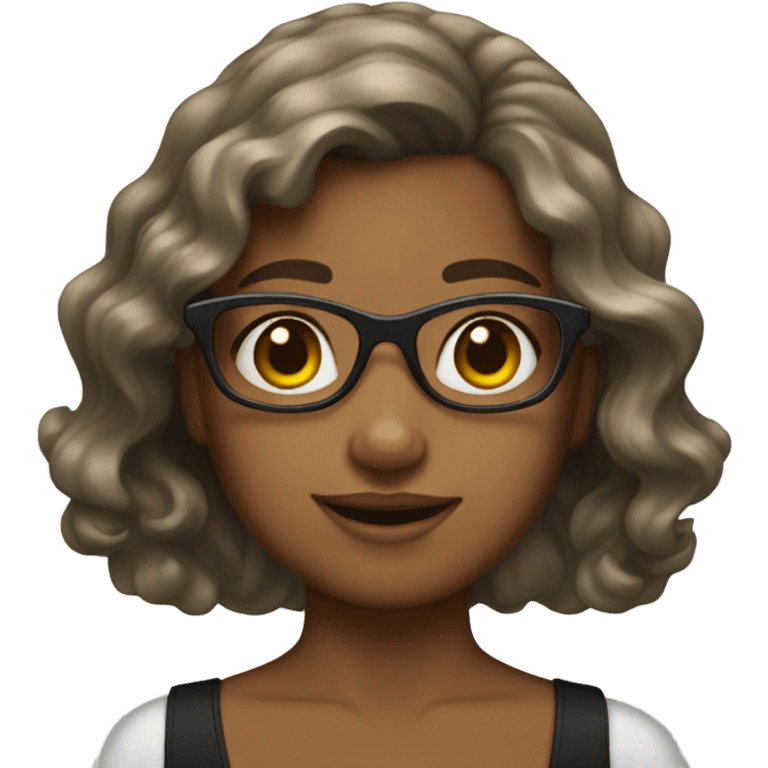 Girl with wavy hair and hair bow tie emoji