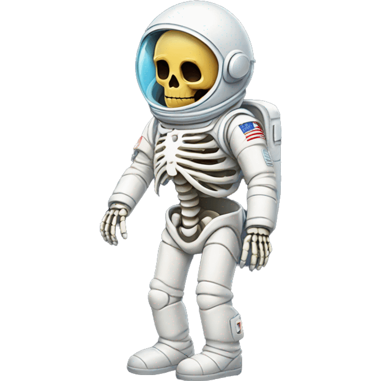 a skeleton wearing a astronaut suit emoji