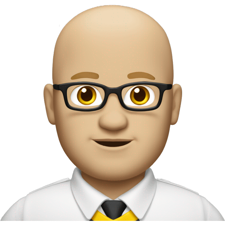 bald fat white man in mcdonald’s uniform emoji