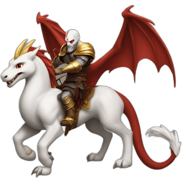 kratos riding a dragon emoji