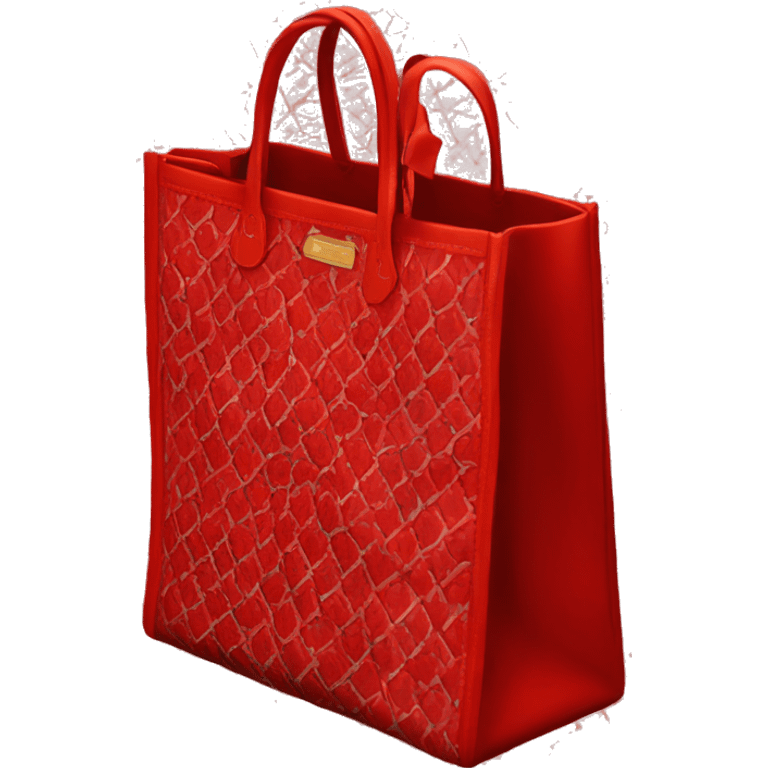 Goyard red tote bag emoji