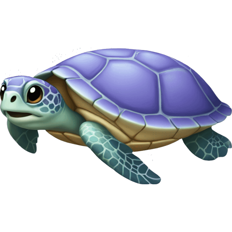 Lavender sea turtle emoji